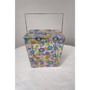 Caboodles Y2K Flower Power Takeout Box Purse Novelty Bag Acrylic Makeup Case